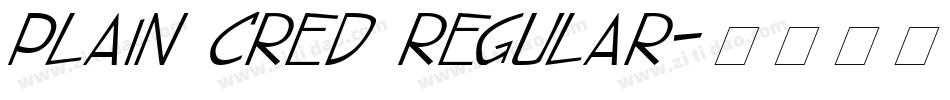 Plain Cred Regular字体转换